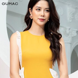 Đầm nữ sát nách phối bèo DA9237 GUMAC