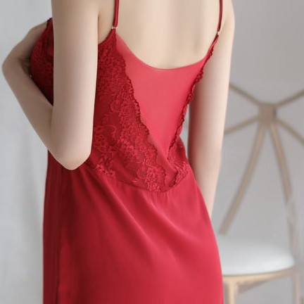 Váy ngủ sexy lụa satin bigsize có mút đệm ngực🔥Freeship 50k 🎁 đồ ngủ hai dây cao cấp phối lưới ren gợi cảm giá rẻ | BigBuy360 - bigbuy360.vn