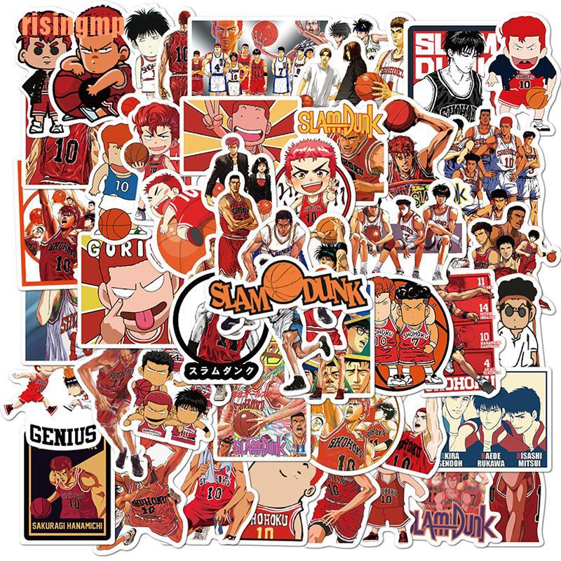 Bộ 50 Miếng Dán Trang Trí Ván Trượt / laptop / Túi / Slam Dunk DIY
