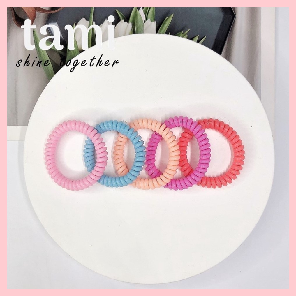 Set 5 Cột Tóc Lò Xo Đủ Màu