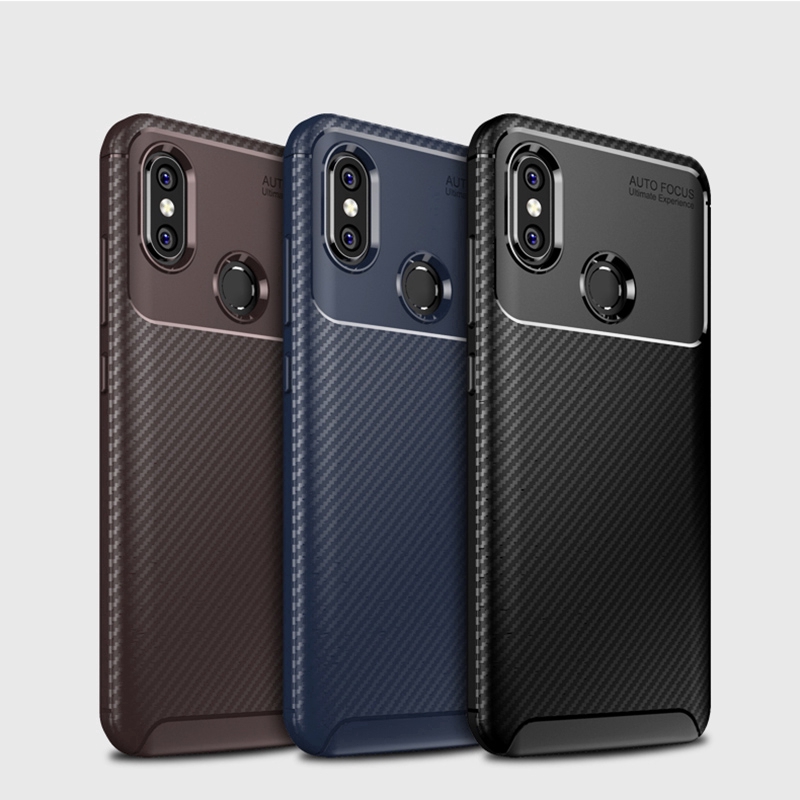 Xiaomi Mi 8 Pro SE Hybrid Slim Soft Carbon Fiber TPU Texture Protect Case Cover