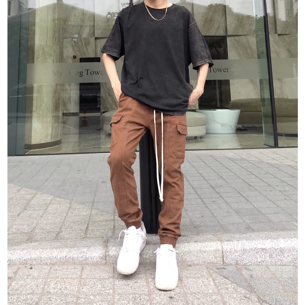 Jogger kaki jean nam, dày dặn, form slim, 3 màu trẻ trung năng động