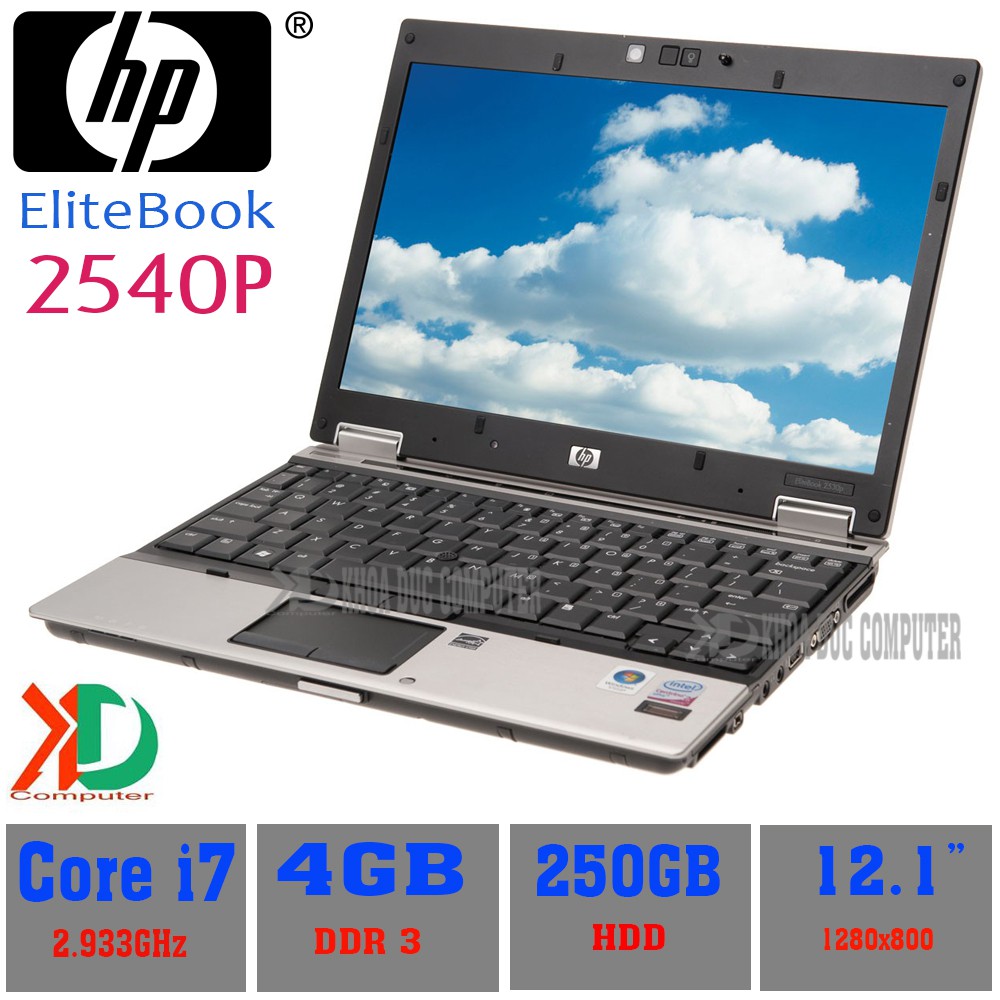 Máy tính xách tay HP EliteBook 2540P - Core i7 / 4Gb ram / 250Gb HDD /12.1inch HD | BigBuy360 - bigbuy360.vn