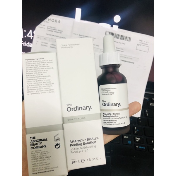 Serum The Ordinary AHA 30% + BHA 2% Peeling Solution 30ml