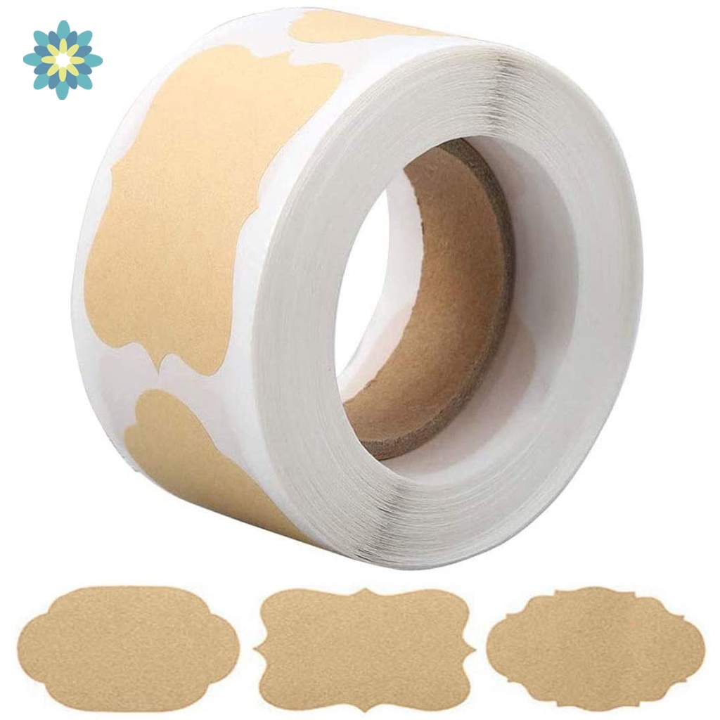 Cuộn 300 nhãn dán bằng giấy kraft tự dính 1.2 &quot;x 2&quot; dễ tháo gỡ tiện lợi