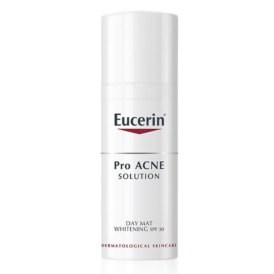 Kem dưỡng trắng da và giam  mụn - EUCERIN PRO ACNE DAY MAT WHITENING SPF30 -[Hàng Chính Hãng]