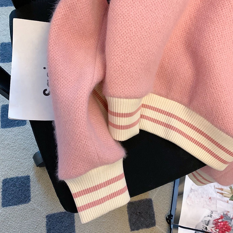 Áo Khoác Bóng Chày Dáng Ngắn Phối Màu Sắc Tương Phản Thời Trang Xuân Thu 2022 Cá Tính Cho Nữ