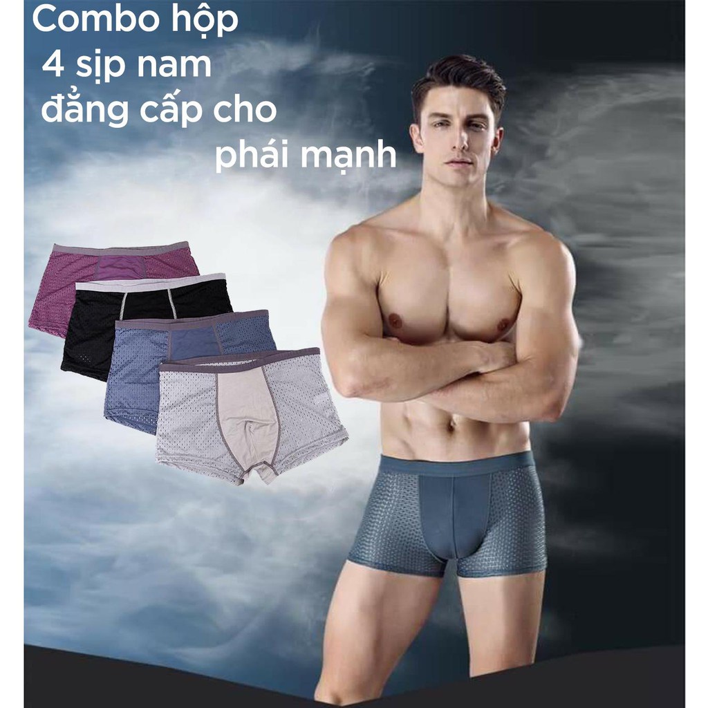 Quần lót nam, sịp đùi thông hơi cao cấp, quần boxer xuất Nhật - DOKI