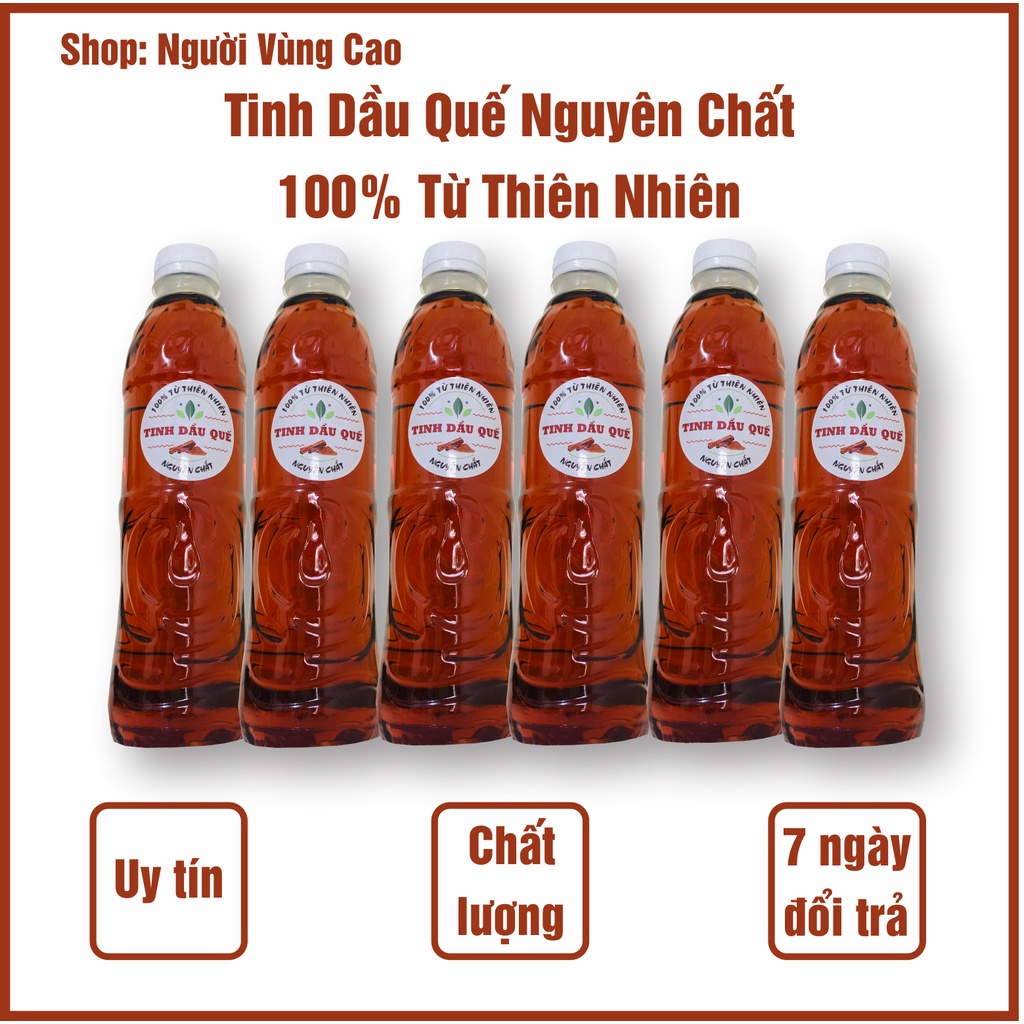 Tinh Dầu Quế Nguyên Chất - [500ml - 1 lít] - Làm Thơm Nhà, Khử Mùi, Xua Đuổi Côn Trùng, Giảm Căng Thẳng, Mệt Mỏi
