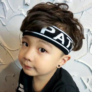 Băng quấn đầu thêu chữ cá tính cho bé