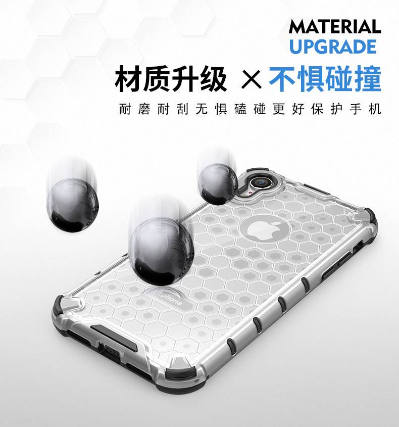 Ốp lưng mới cho iPhone 7Plus 8Plus 6 Plus Honeycomb Tujia Airbag đến trường hợp trong suốt uy tín