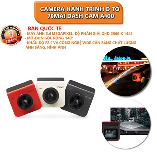 Bản quốc tế Camera hành trình ô tô Xiaomi 70mai Dash Cam A400 - Bảo hành 1