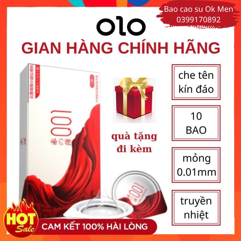 Bao Cao Su OLO 001 SAMURAI Trắng, BCS Siêu Mỏng, Trơn, Truyền Nhiệt Cao Cấp Hộp 10BCS