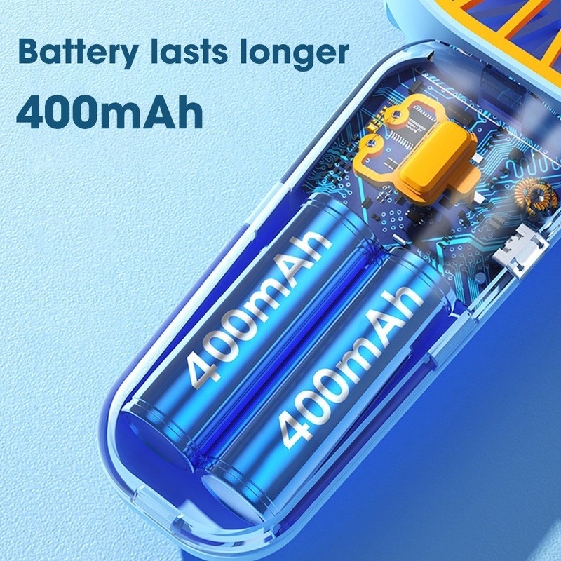 Quạt Mini Cầm Tay Sạc USB Có Giá Đỡ Điện Thoại Tiện Dụng