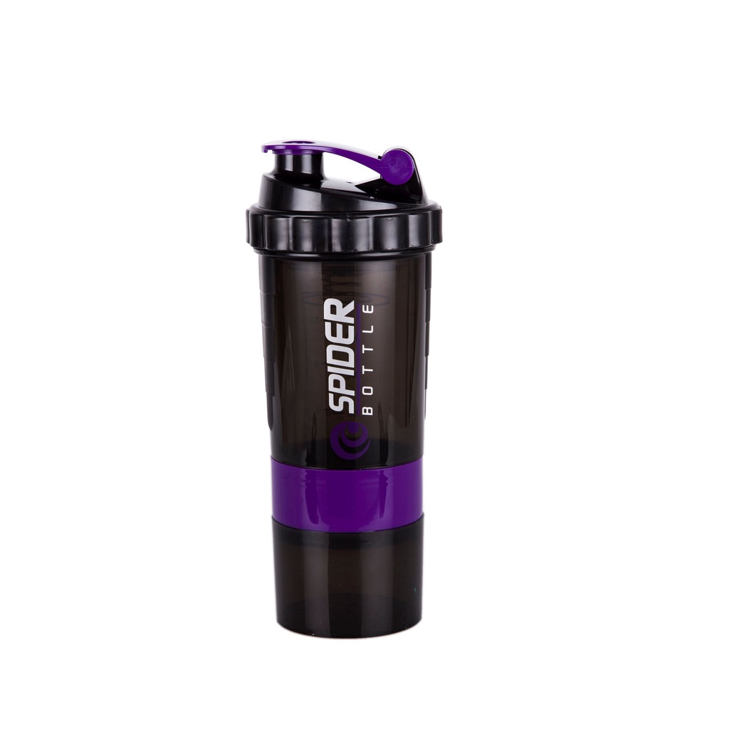 Bình Lắc Whey Bình Nước Thể Thao Tập Gym Shaker Đựng Protein BCAA 3 Ngăn Tiện Dụng 500 ML