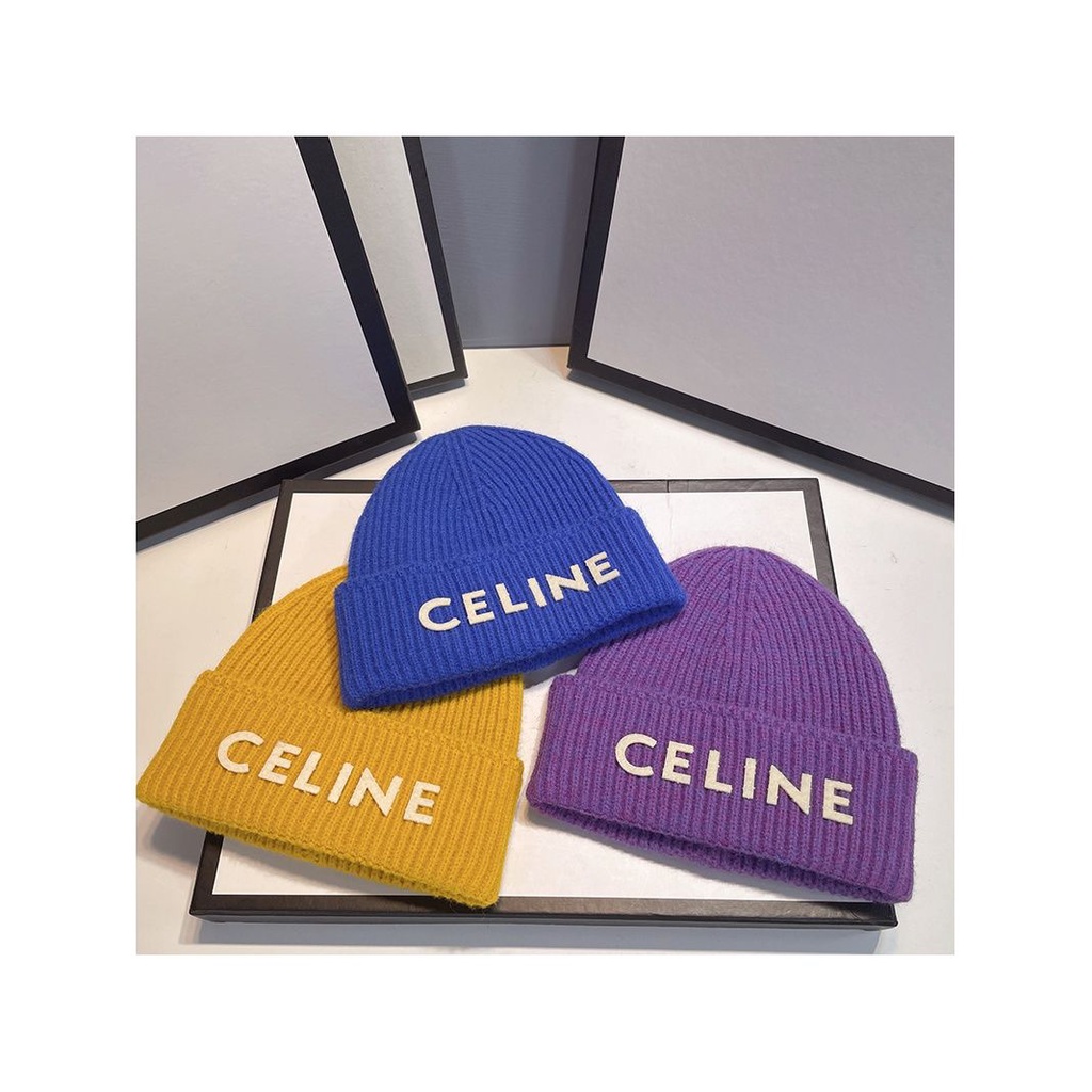 Dfdd21 Mũ Len Dệt Kim In Chữ celine Thời Trang Thu Đông Cho Nam Nữ