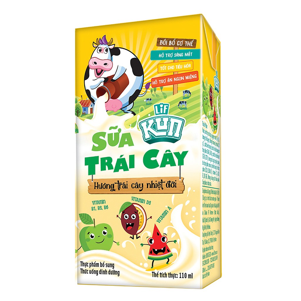 Lốc 4 Hộp Sữa Kun Trái Cây