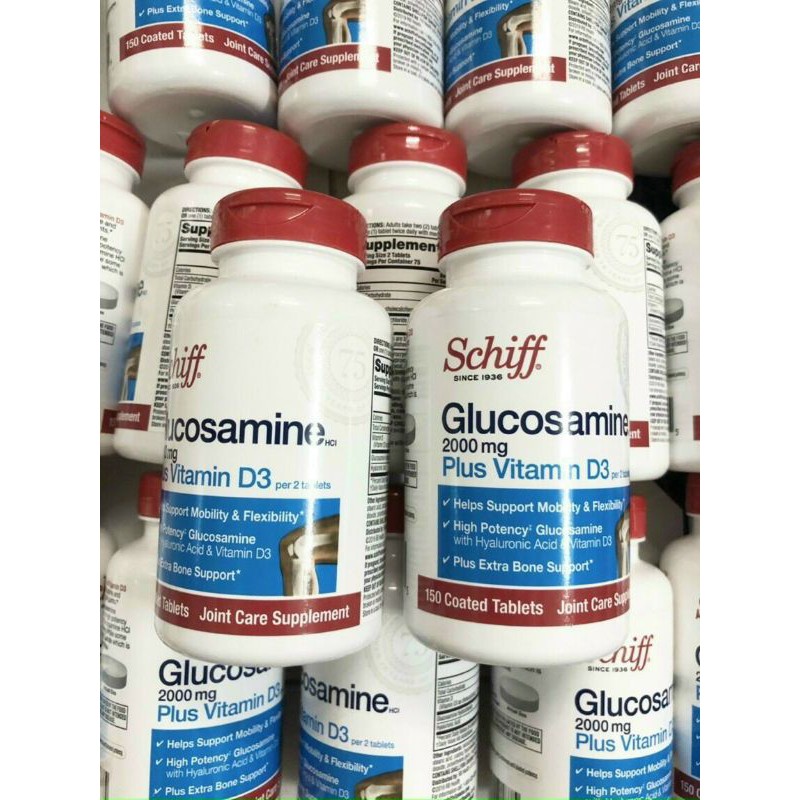 Schiff Glucosamine 2000mg Plus vitamin D3 150 Viên