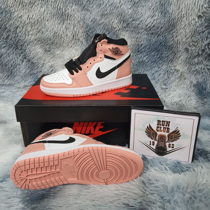 [Ảnh thật] giầy thể thao Jordan 1 cổ cao hồng trắng thời trang | BigBuy360 - bigbuy360.vn