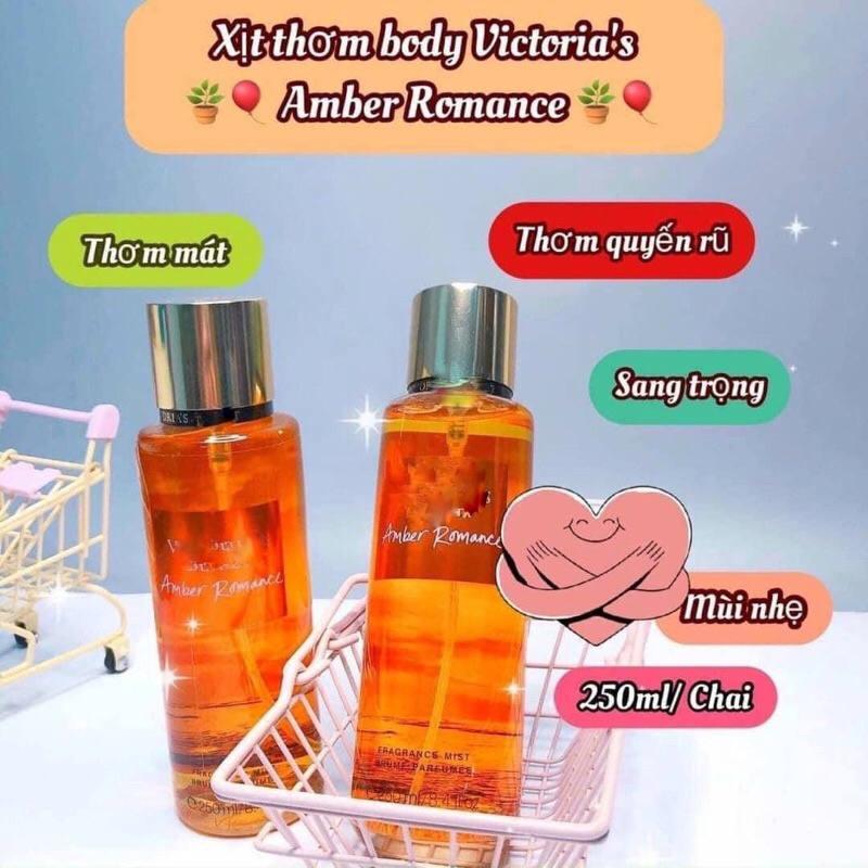 Xịt Thơm Body Mist Victoria's Secret  - AMBER ROMANCE