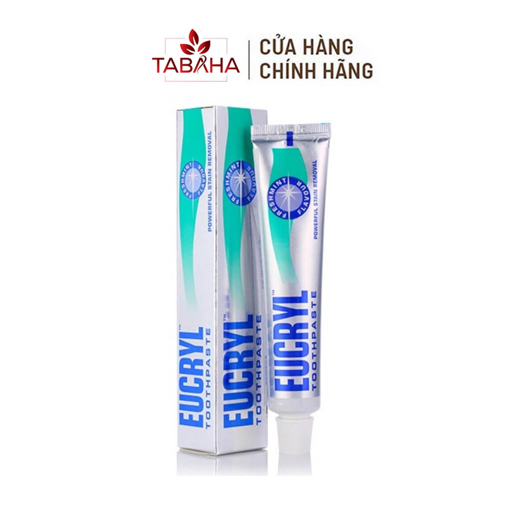 Kem Đánh Răng Tẩy Trắng Eucryl Toothpaste 62g Cho Răng Vàng Ố