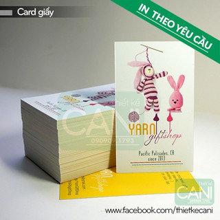 100c - 200c (mẫu riêng) In theo yêu cầu Namecard Tag giấy Thẻ tích điểm Danh thiếp Voucher Thiệp cảm ơn