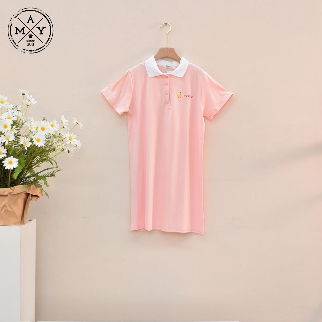Váy Polo Nữ Dáng Suông MAY.SINCE2011 Thiết Kế Cổ Polo Thêu Ngực Phong Cách MAG01-0065