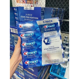 Kem đánh răng crest 3d white date 2026 advanced triple whitening 158gr - eds mart