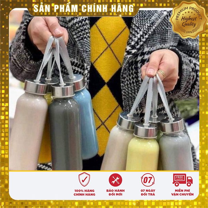 Bình detox thủy tinh đựng nước có quai xách tiện dụng 500ml