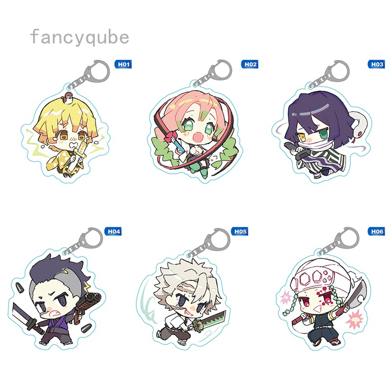 Móc chìa khóa acrylic phong cách chủ đề Demon Slayer: Kimetsu no Yaiba