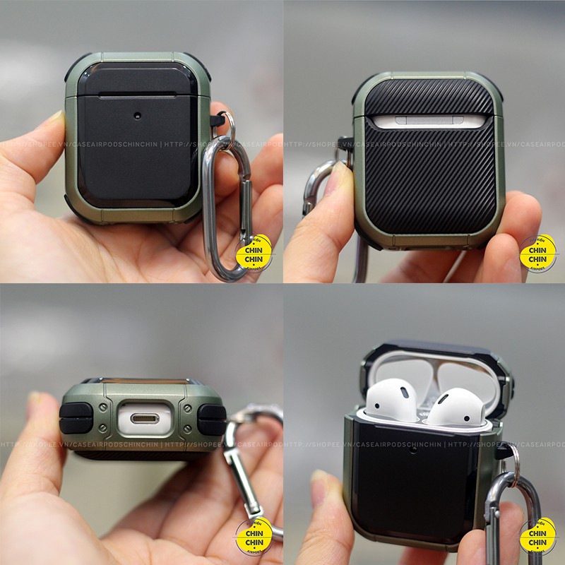 Case Airpod 1 2 3 Pro Military Nhựa TPU PC 2 Lớp Cao Cấp Chống Va Đập Chống Bám Bụi Siêu Bền Đẹp - Chinchin Case