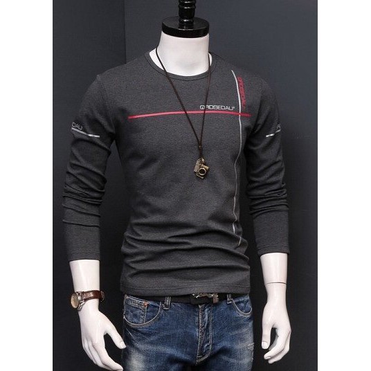 Áo thun nam tay dài phối sọc siêu đẹp cực kỳ nam tính mẫu bán chạy AHQ086 | BigBuy360 - bigbuy360.vn