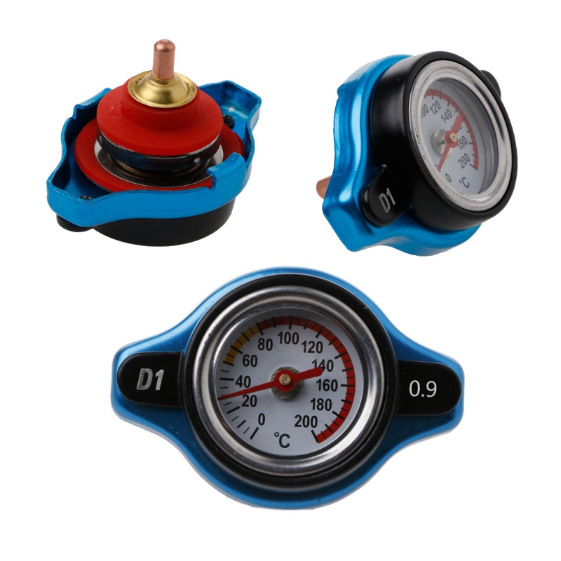 Nắp Đậy Bộ Điều Nhiệt Xe Hơi Kèm Đồng Hồ Đo Nhiệt Độ 0.9