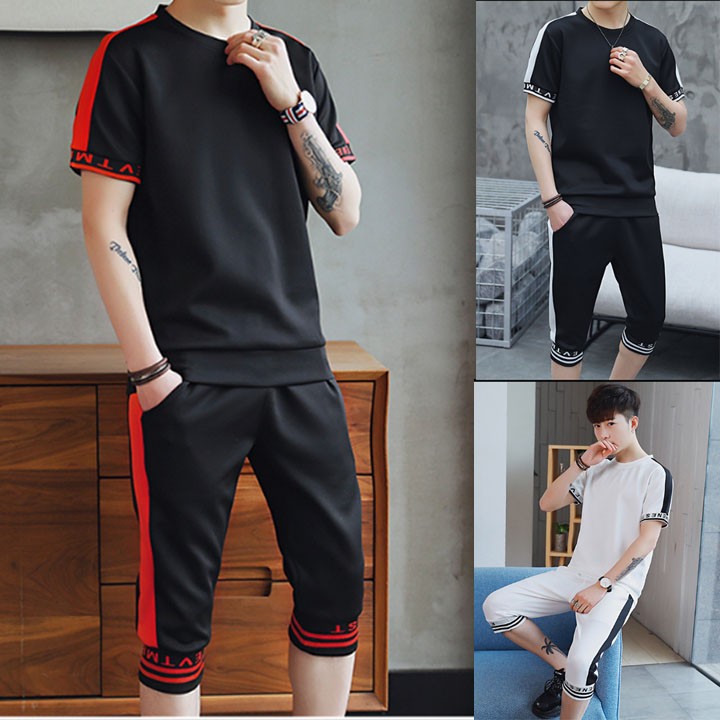 Bộ Quần Áo Thể Thao Nam 1 Sọc Phối Họa Tiết BTT01 | BigBuy360 - bigbuy360.vn