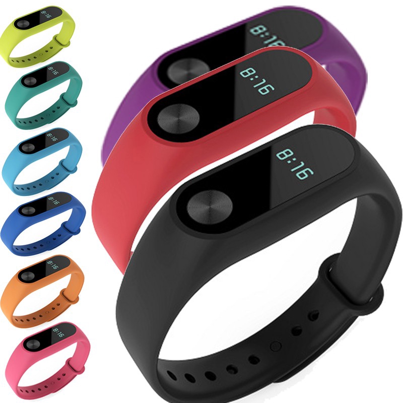 Dây silicon thay thế cho dây đồng hồ thông minh Xiaomi mi band 2 3 4 5