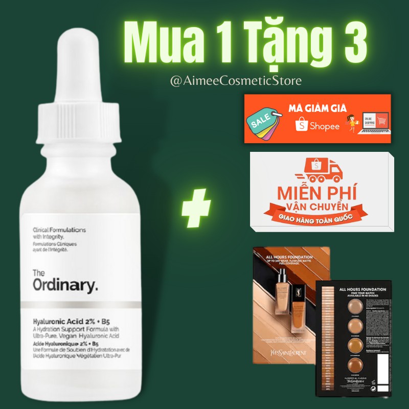 [Mua 1 Tặng 3 - Freeship] The Ordinary Hyaluronic Acid 2% + B5 Serum - Serum dưỡng ẩm, tái tạo da
