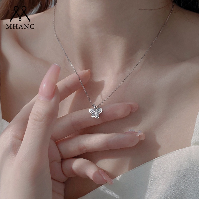 Vòng cổ Mặt Bướm Đính Đá Sang Trọng Cho Nữ