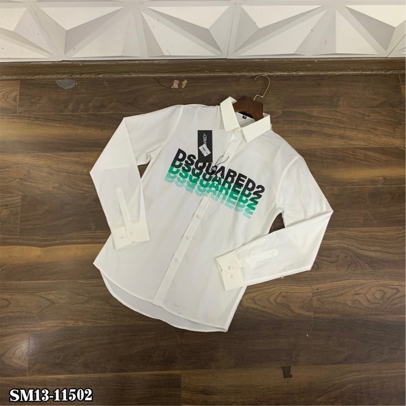 sơ mi thiết kế in chữ ngực