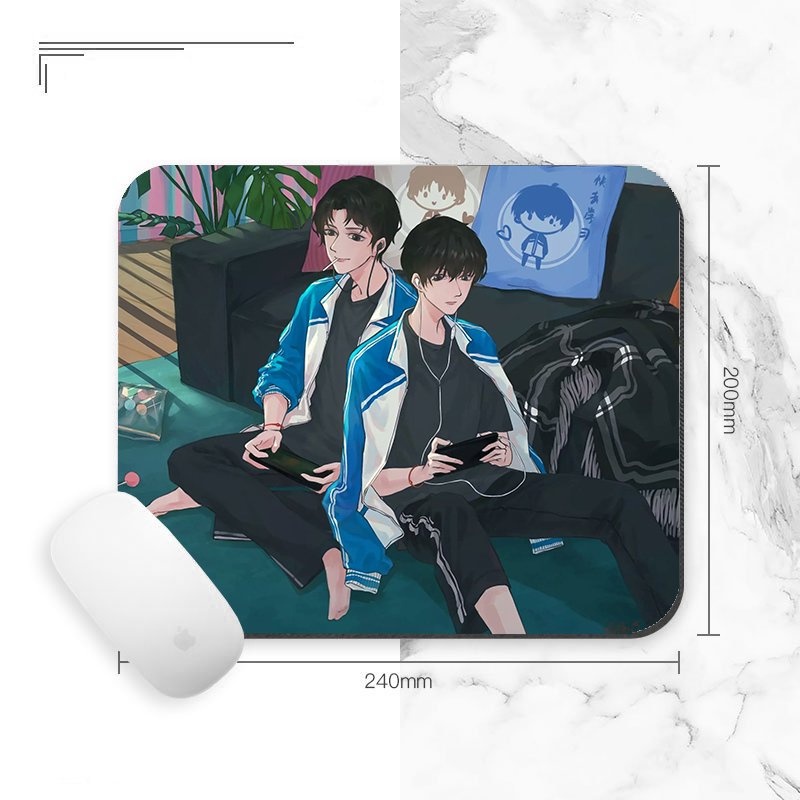 Miếng lót chuột in hình nhân vật NGỤY TRANG HỌC TRA manhua BL anime chibi tiện lợi xinh xắn tấm di kê chuột