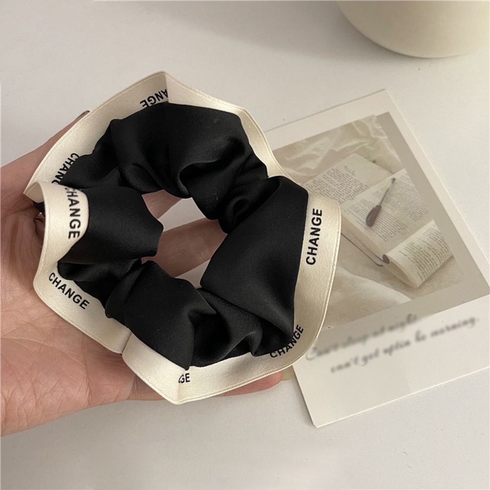 1 Dây Cột Tóc Co Giãn Viền Chữ Cỡ Lớn Thời Trang Cho Nữ