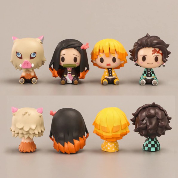 Sét 04 Mô Hình Demon Slayer Kimetsu No Yaiba Chibi ( Mẫu 01)