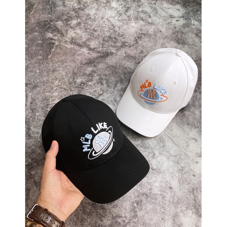(HÀNG XUẤT XỊN) Mũ / Nón N33 M//L//B LIKE PLANET UNSTRUCTURED BALL CAP BLACK &amp; WHITE full-tem-tag Free size