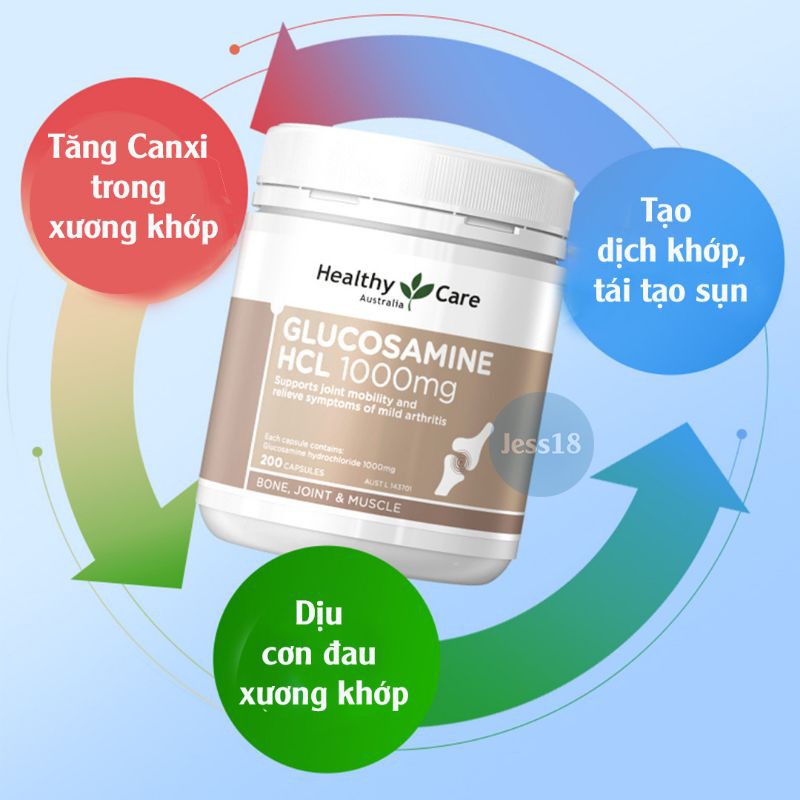 Sụn vi cá mập Healthy Care Shark Cartilage 750mg Úc