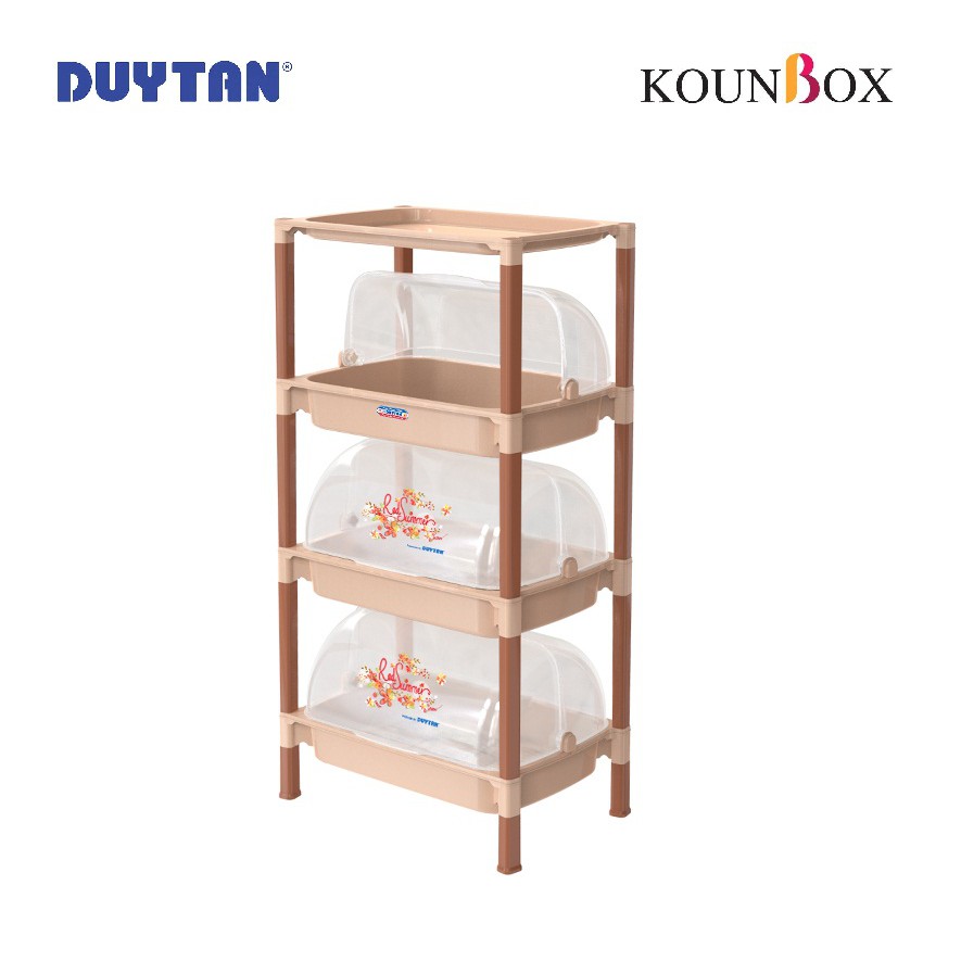 Kệ chén nhựa có nắp 3 ngăn Duy Tân ( size lớn )