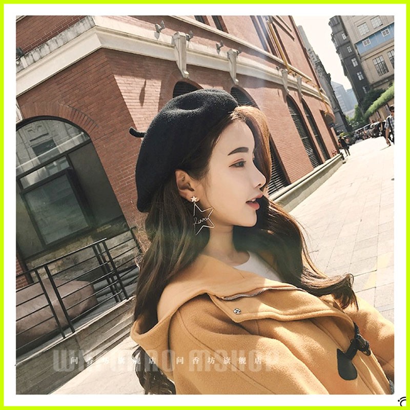 ⚡️FREESHIP⚡️Mũ nồi Nón beret thời trang phong cách Hàn Quốc/Mũ beret màu trơn/Nón Nỉ  Beret Bánh Tiêu Dễ Thương 2021