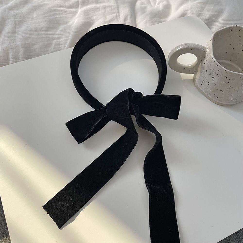 IVORY Băng Đô Nhung Thắt Nơ Thanh Lịch Cho Nữ