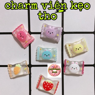 charm viên kẹo thỏ- nguyên liệu slime