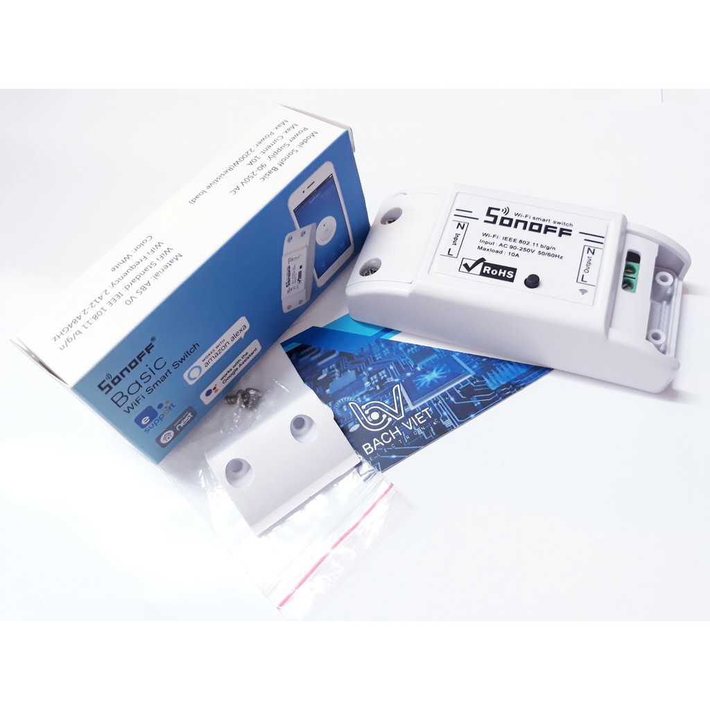 sonoff basic smart switch - Điều khiển điện bằng smart phone,bằng giọng nói,thông qua mạng wiifi or 3G, 4G