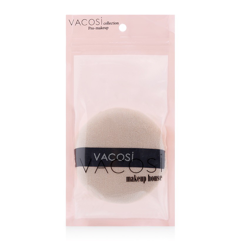 Bông Phấn Khô Tròn Lớn Vacosi Large Round Puff BP09