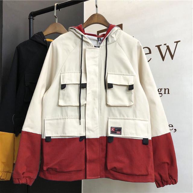 [RẺ VÔ ĐỊCH] ÁO KHOÁC KAKI TÚI HỘP PHỐI MÀU, hình thật | BigBuy360 - bigbuy360.vn